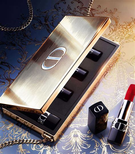 dior lipstick clutch gold|dior limited edition lipstick set.